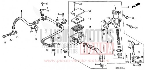 HAUPTBREMSE, HINTEN ZYLINDER NTV650P de 1993